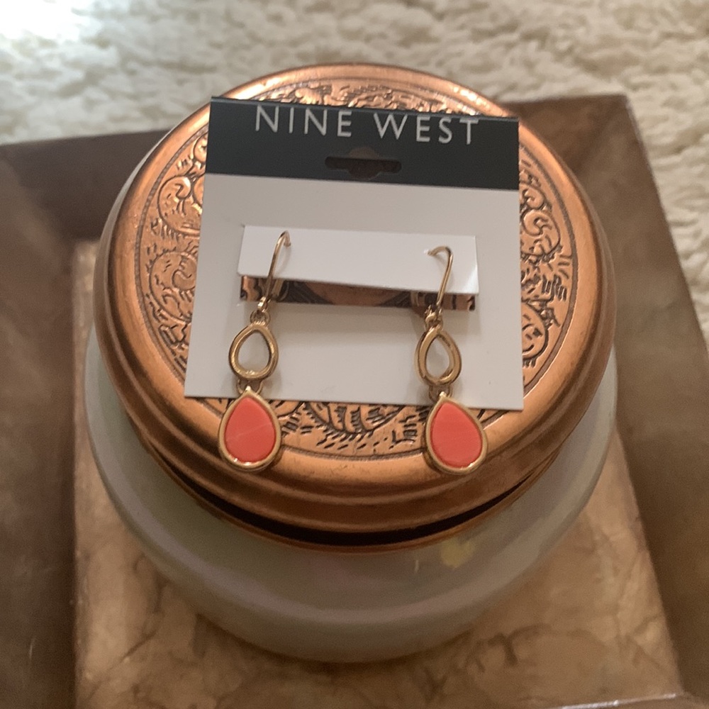 Nine West Coral Drop Earrings
